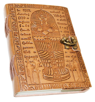5" x 7" Egyptian Embossed leather w/ latche (image for) 5" x 7" Egyptian Embossed leather w/ latche
