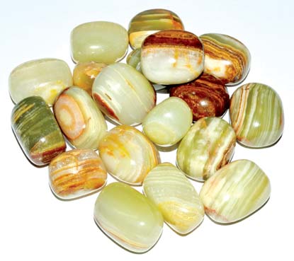 1 lb Onyx, Green tumbled stones (image for) 1 lb Onyx, Green tumbled stones