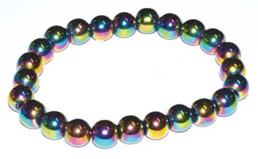 8mm Hematite, Rainbow (image for) 8mm Hematite, Rainbow