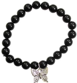 Black Obsidian Hope Butterfly silver (image for) Black Obsidian Hope Butterfly silver
