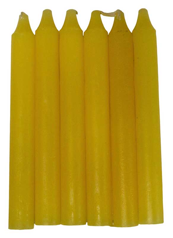 (set of 6) Yellow 6" household candle (image for) (set of 6) Yellow 6" household candle