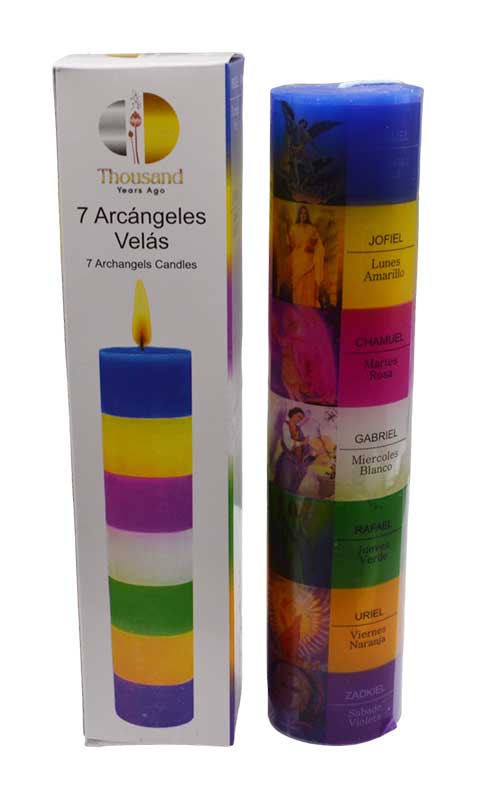 6 3/4" 7 Archanglkes Pillar candle (image for) 6 3/4" 7 Archanglkes Pillar candle