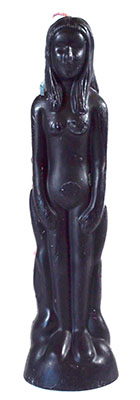 8" Black Female candle (image for) 8" Black Female candle