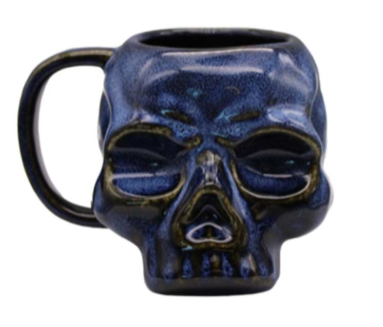 3 3/4" Skull Blue mug (image for) 3 3/4" Skull Blue mug