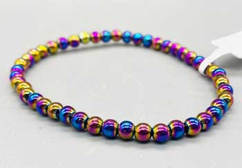 4mm Hematite, Rainbow bracelet (image for) 4mm Hematite, Rainbow bracelet