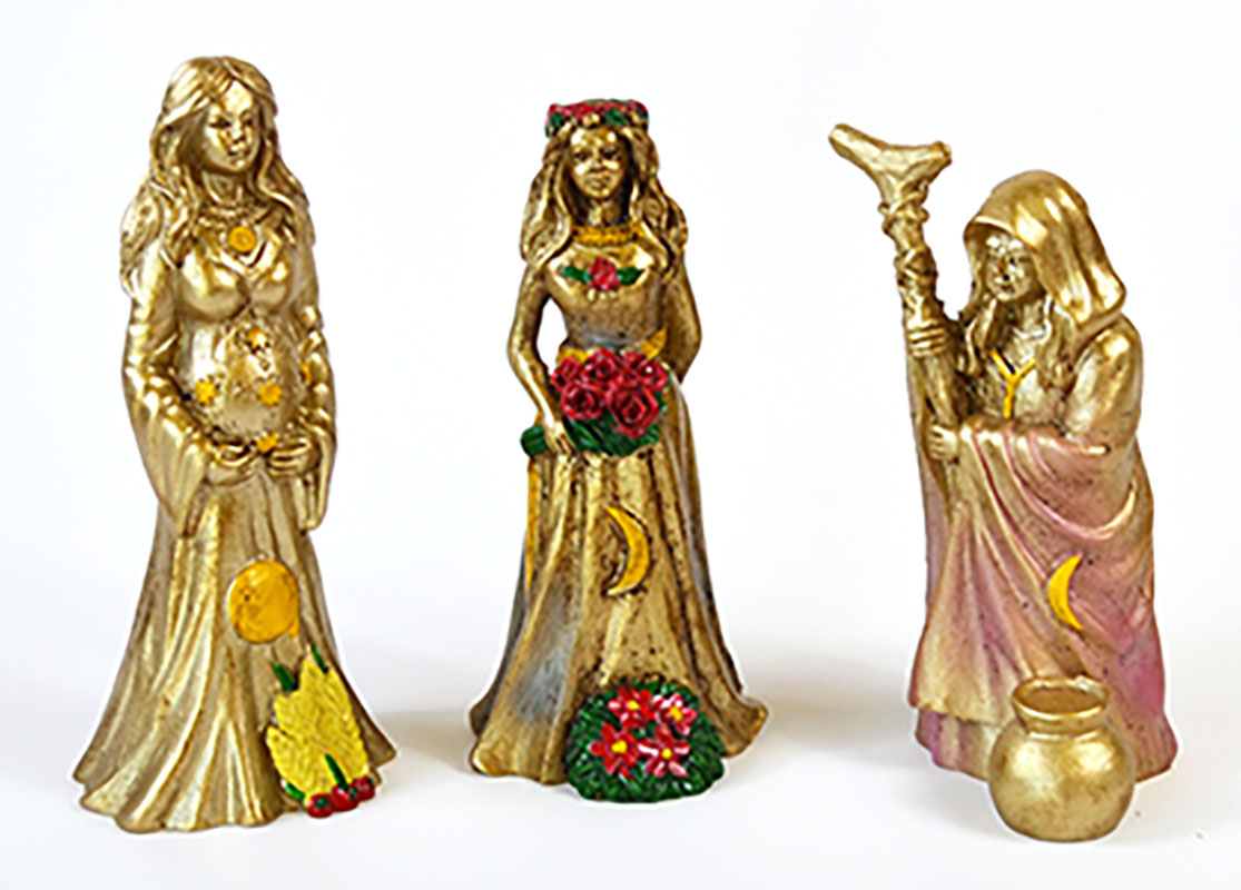 (set of 3) ~4" Mother, Maiden, Crone figurines (image for) (set of 3) ~4" Mother, Maiden, Crone figurines